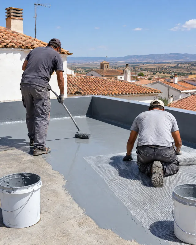 Impermeabilización de una terraza con membrana líquida